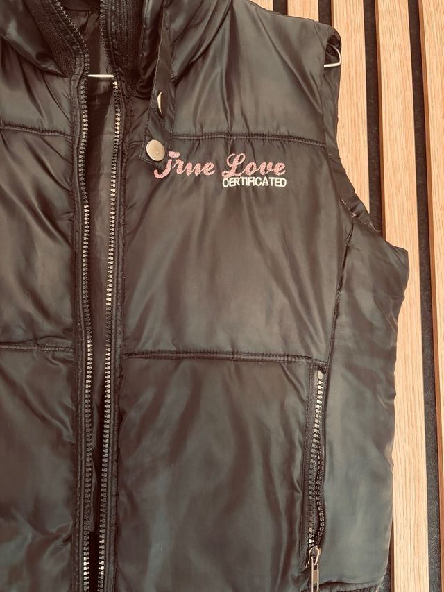 Giubbotto trapuntato True Love nero