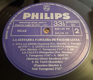 LP-Paco de Lucía-"La Fabulosa Guitarra..." (1967)