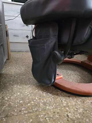 Sillón masaje piel verde