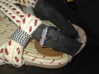 Sandalias Bimba Y Lola rojas y beige