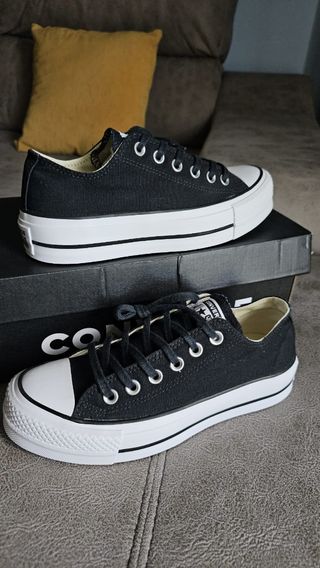 Converse plataforma negras - Talla 37