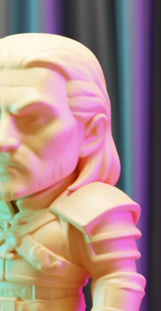 Statuetta The Witcher in 3D – Geralt di Rivia | St