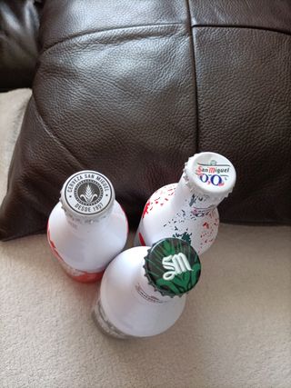 3 Botellas San Miguel vintage