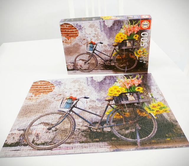 Puzzle Educa 500 piezas - Bicicleta Flores