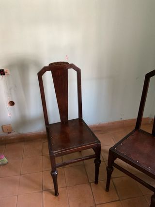 4 Sillas Madera Estilo Vintage