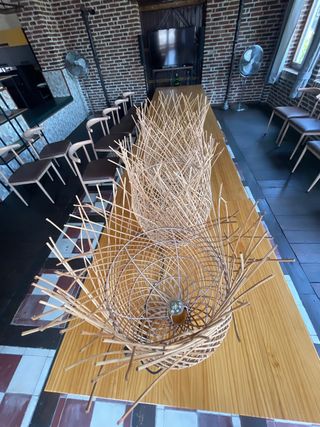 Lámpara artesanal de cañizo cada UNIDAD 20€