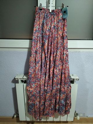 Falda larga estampada boho