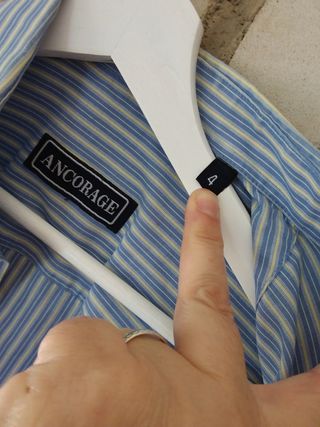 Camisa hombre rayas manga larga ANCORAGE XL