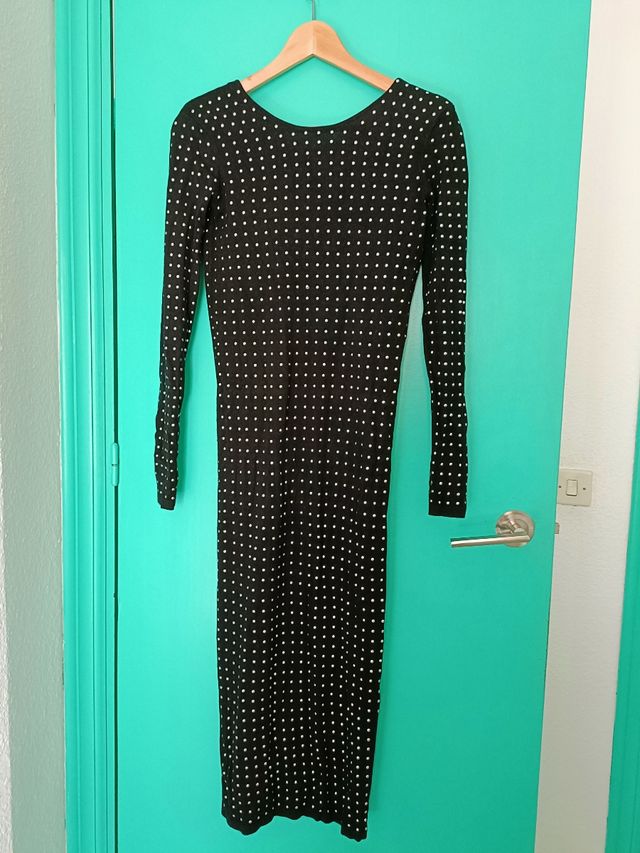 Vestido negro fiesta-tachuelas