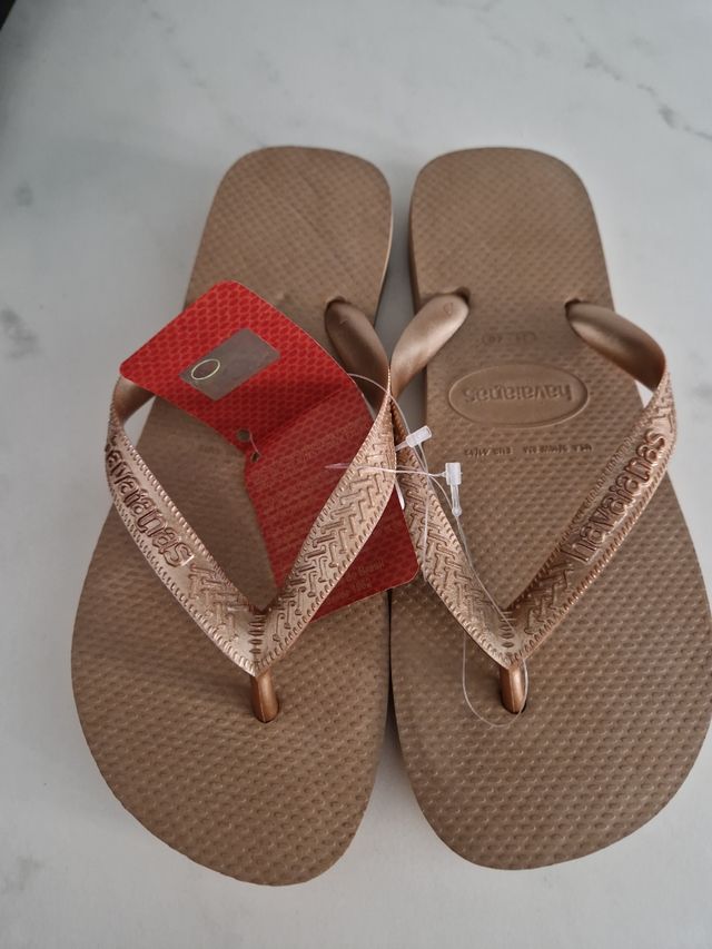 Ojotas Havaianas Ojotas Nike Rojas Con Dorado Ojotas Havaianas Top