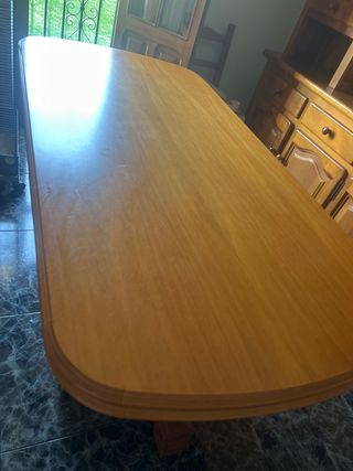 Mesa comedor ovalada madera