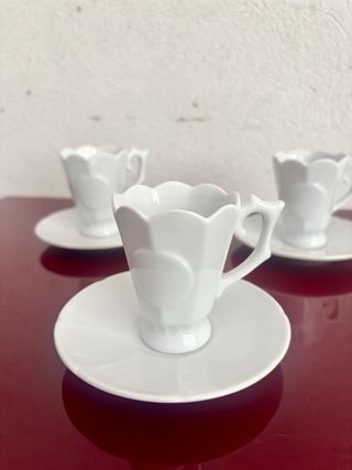 Set 3 Tazzine da Caffè Vintage Porcellana Reality