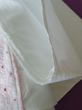 Sábanas antiguas algodón rosa
