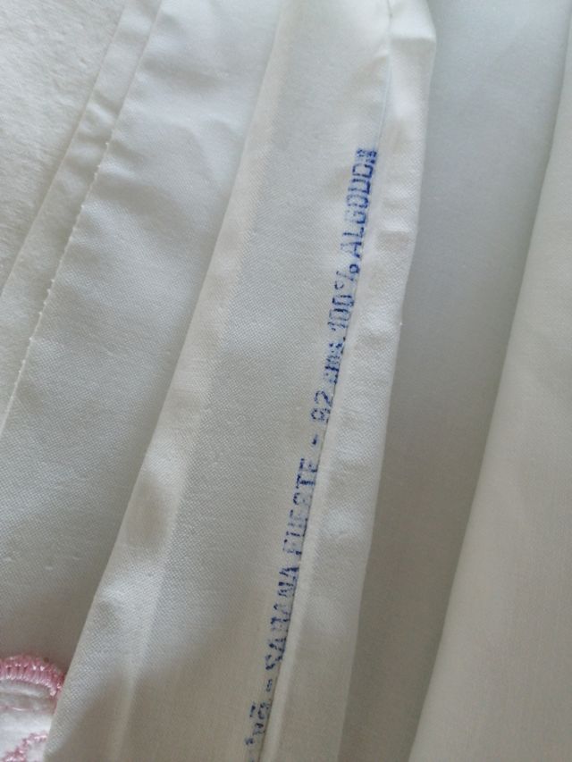 Sábanas antiguas algodón rosa