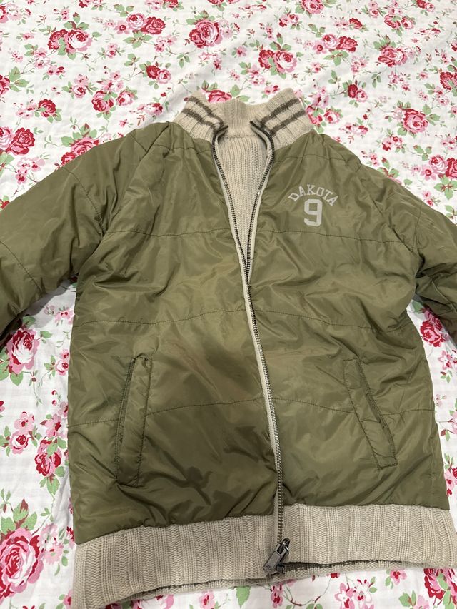 Chaqueta acolchada verde oliva