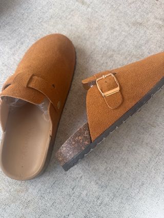 Zuecos Marrón - Chanclas de ante