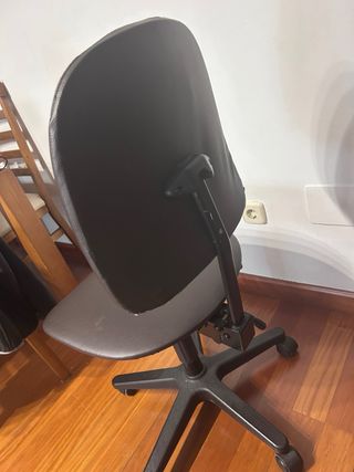 Silla oficina marrón piel sintética