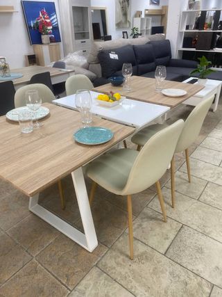 Mesa comedor extensible + 6 sillas