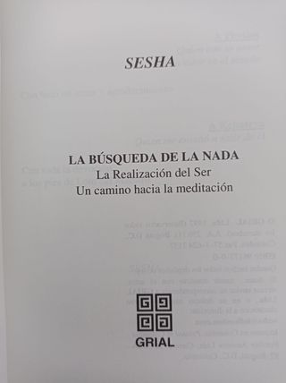 BUSQUEDA DE LA NADA LA REALIZACIÓN DEL SER SESHA