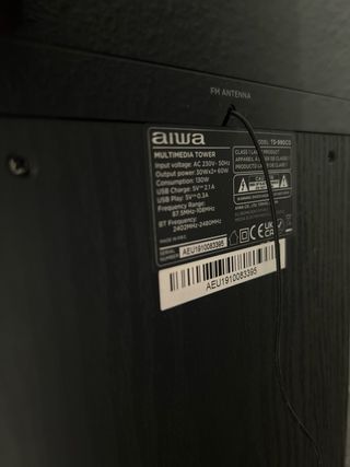 Aiwa TS990 - Torre Sonido Bluetooth 120W