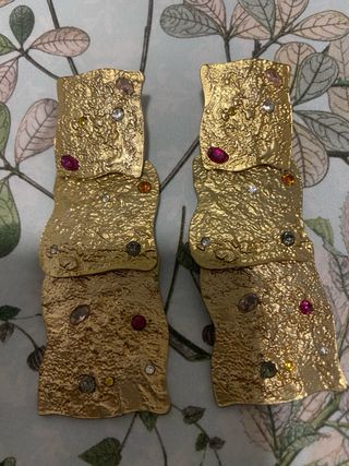 Pendientes Zara dorados multicolor