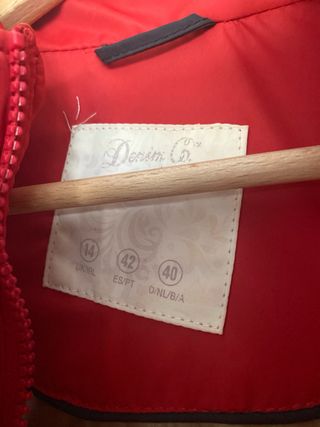Chaleco Rojo Denim Co. acolchado