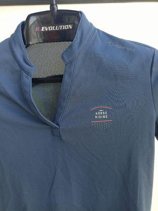 Polo Fouganza equitación azul