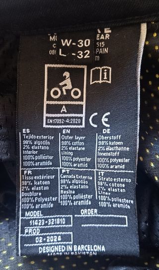 Pantalon moto Armure Rayner talla M