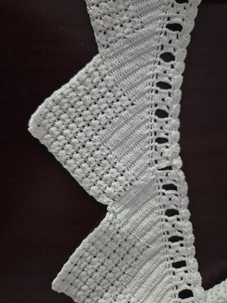 Cuello crochet blanco