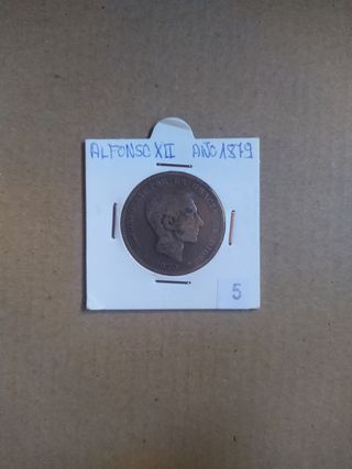 Moneda 10 céntimos Alfonso XII 1879