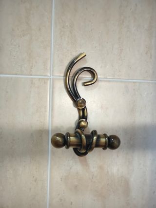 Colgador baño - Metal dorado