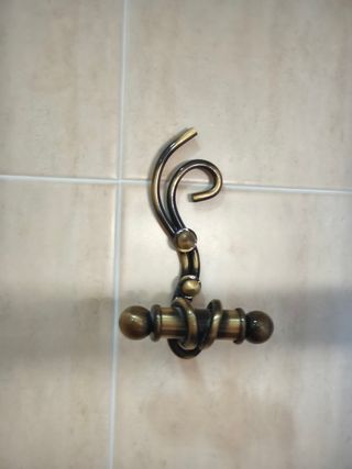 Colgador baño - Metal dorado