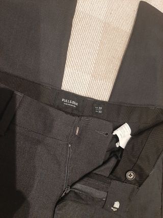Pantalones vestir Pull&Bear negros - 38