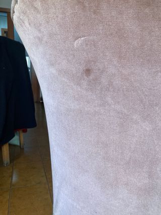 Butaca vintage color visón terciopelo