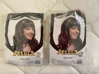 Peluca Carnaval Blanca/Plateada