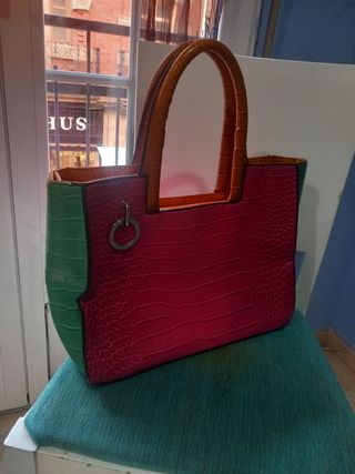 Bolso piel coco multicolor