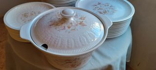 Vajilla porcelana años 70 - 12 comensales