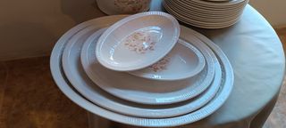 Vajilla porcelana años 70 - 12 comensales