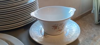 Vajilla porcelana años 70 - 12 comensales