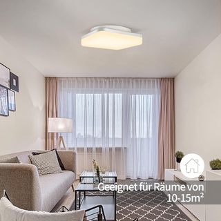 Lámpara LED de techo plana 1600 lm IP54, 2700 K