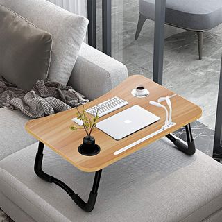 Mesa Ordenador Plegable con 4 USB, cajón. 60x40cm