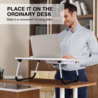 Mesa Ordenador Plegable con 4 USB, cajón. 60x40cm