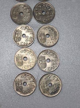 1.8 Lote 10mon 25cts España Segunda República 1937