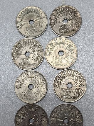 1.8 Lote 10mon 25cts España Segunda República 1937