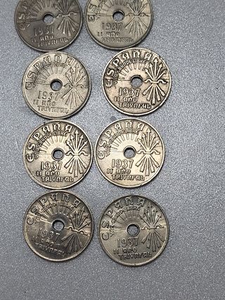 1.8 Lote 10mon 25cts España Segunda República 1937