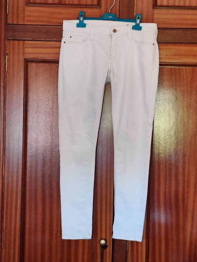 Jeans Mango blancos skinny T.40
