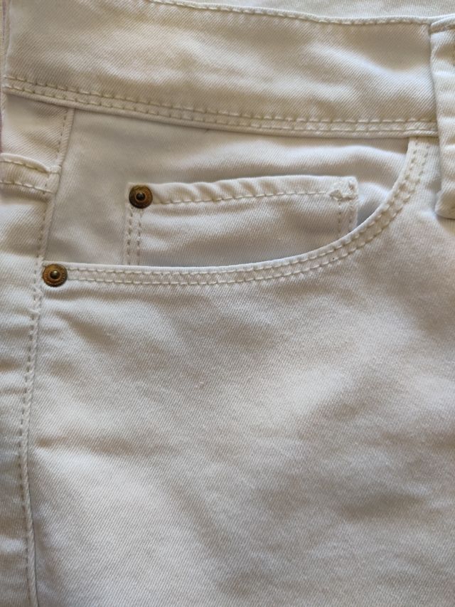 Jeans Mango blancos skinny T.40