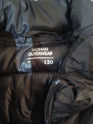 Plumífero negro mujer talla 30