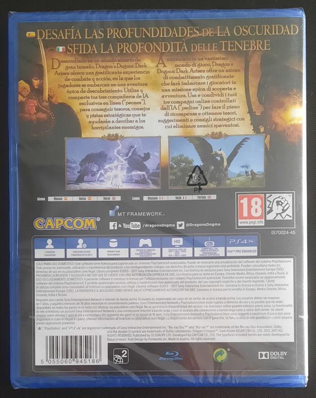 Dragon's Dogma PS4 PAL España. Precintado