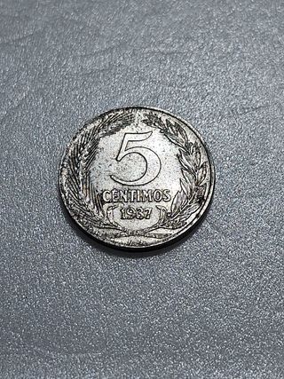 1.11 Moneda 5cts España. Segunda República 1937